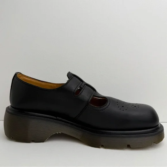Vintage Dr. Martens England 8065 Black Platform Double Strap Mary Janes UK 6 - Picture 5 of 16